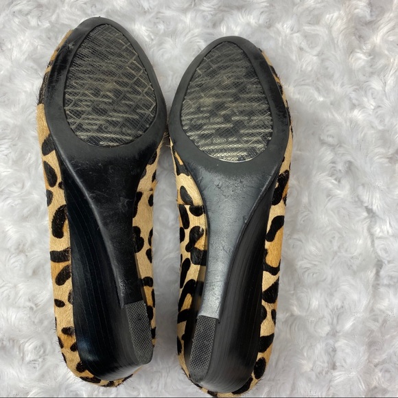COPY - Calvin Klein Bree Calf Hair Leopard Peep Toe Wedge - Picture 3 of 8